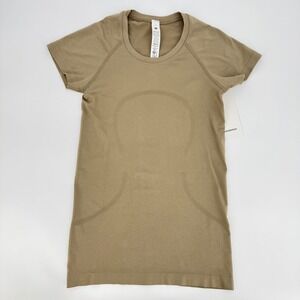 Lululemon Swiftly Tech 2.0 Short Sleeve Shirt Women's Size 4 Khaki NWT